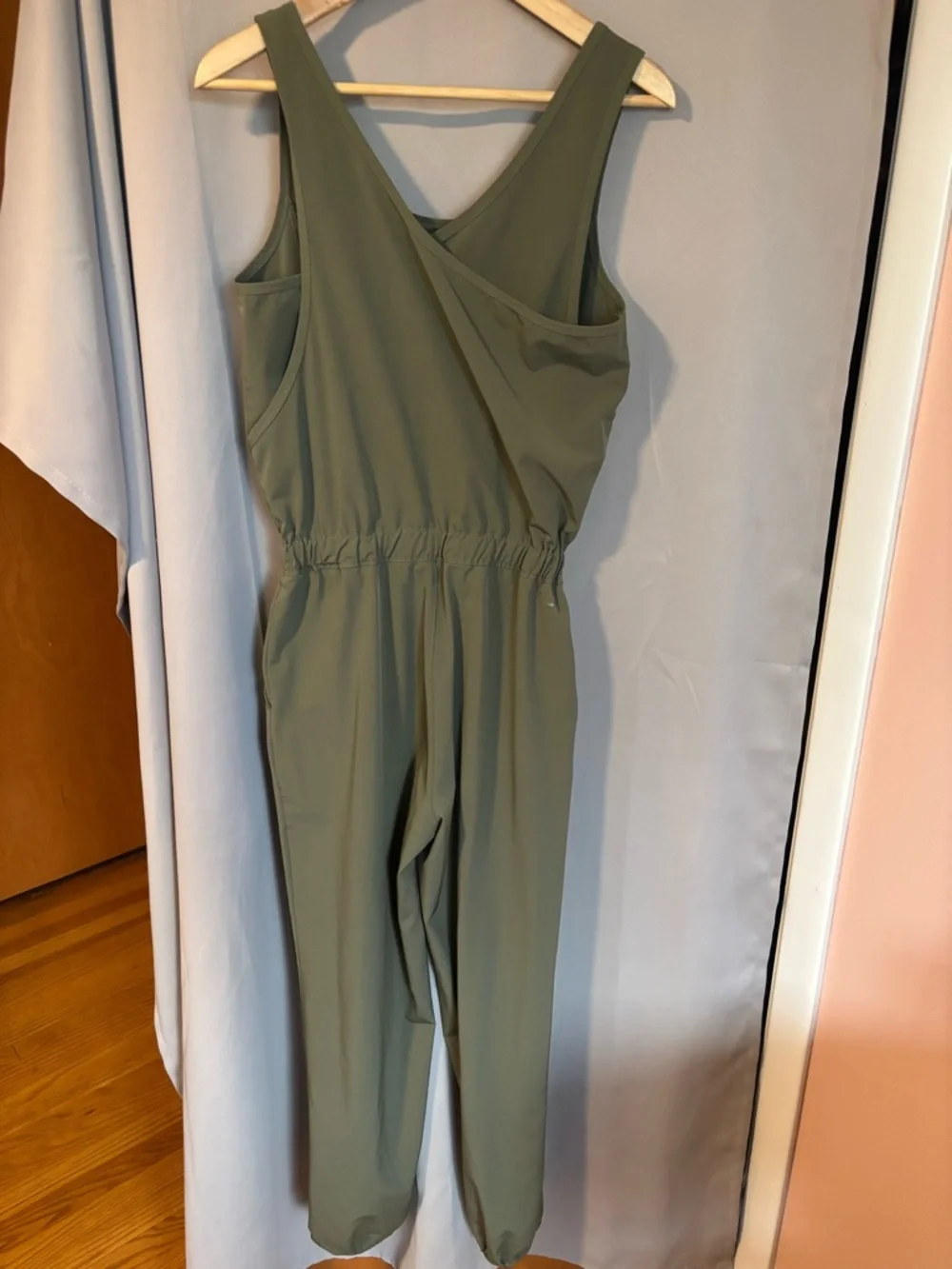 Mondetta Olive Utility Jumpsuit with Drawstring Waist- XS - Picture 6 of 6